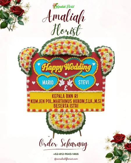 Papan Bunga Pernikahan Busang